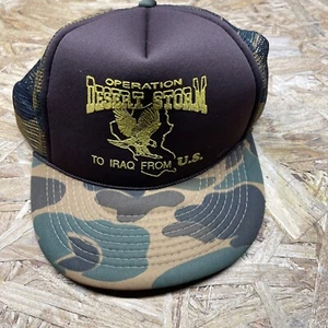New DESERT STORM MESH SNAP BACK HAT CAP BOX TRUCKER CAMO Foam - Picture 1 of 2