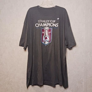 Fanatics Colorado Avalanche T Shirt Mens 5XL Gray Stanley Cup Champions  - Picture 1 of 8
