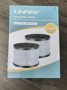 2-Pack MK06 MK01 Filter True HEPA for AROEVE Air Purifier, Kloudi DH-JH01 - Picture 1 of 3