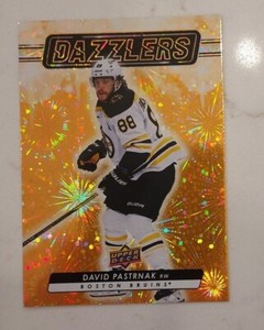 2023-24 Upper Deck DAZZLERS DAVID PASTRNAK Orange DZ-32 BOSTON BRUINS INSERT