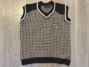 Louis Vuitton Cotton Jacquard Vest mid brown sz L - Picture 1 of 2