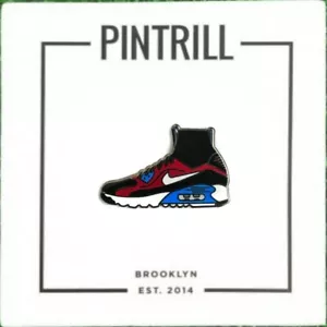 ⚡RARE⚡ PINTRILL x NIKE Air Max 90 Ultra SuperFly T Sneaker Pin *NEW SEALED* 👟 - Picture 1 of 4