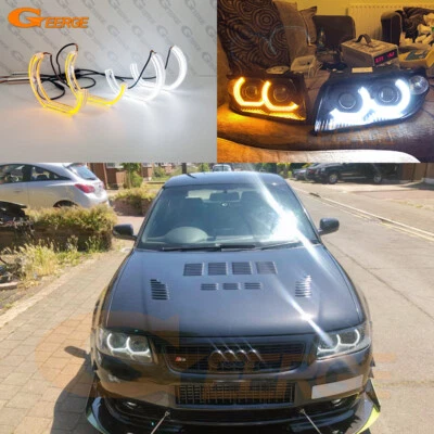 For Audi A3 8L 8P 2000 - 2007 Crystal DTM M4 Style Led Angel Eyes Kit Halo Rings - Image 1 of 4