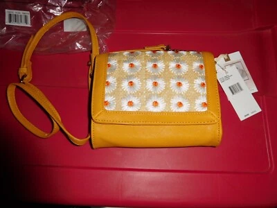NWT Jessica Simpson Women's Candie Flap Crossbody purse YELLOW DANDELION - Image 1 of 4