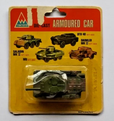 Tintoys Saladin MK II Die Cast Metal 6 Ruedas Coche Blindado Segunda Guerra Mundial Tanque Años 70 De Colección Foto 1 de 4