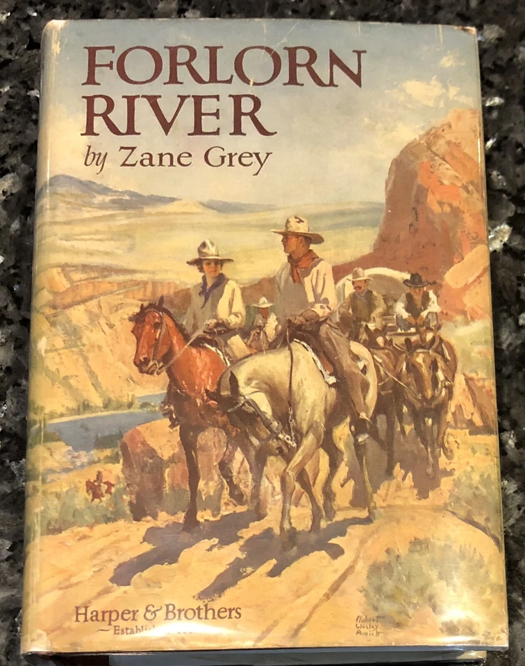 ZANE GREY, FORLORN RIVER 1927, 1st edition estate Copy signed, VG++ - Image 1 of 4