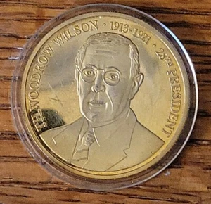 USA THE GREATEST AMERICAN PRESIDENTS MEDAL WOODROW WILSON A97 SKK28 CR-25 - Foto 1 di 4