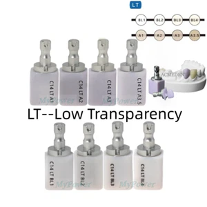 C14 Emax Dental Glass Ceramic Lithium Dislicate CAD/CAM Cerec Blocks LT 5Pcs/Box - Picture 1 of 26