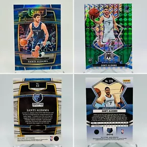 Santi Aldama Rookie (x2) 2021-22 Select Blue Prizm + Mosaico Verde Prizm - Foto 1 di 9