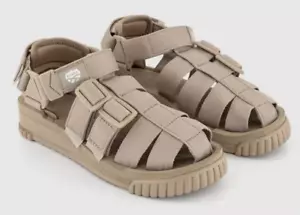 SHAKA beige Canvas Sandalen UK 8 WANDERER verstellbar gewebte Schuhe EU 42/43 taupe 130€ - Bild 1 von 19