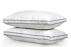2x Pillows & Cushions Ultra-Soft & Fluffy Hotel Quality Filled Conjugated Fiber