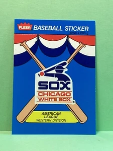 Chicago White Sox 1989 fleer baseball team sticker card - Picture 1 of 1