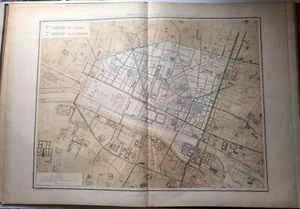 Paris 1 & 2 èm- Préfet POUBELLE Très Rare Plan de 1885 - 1/5000 (66,5 x 93,5 cm) - Picture 1 of 5