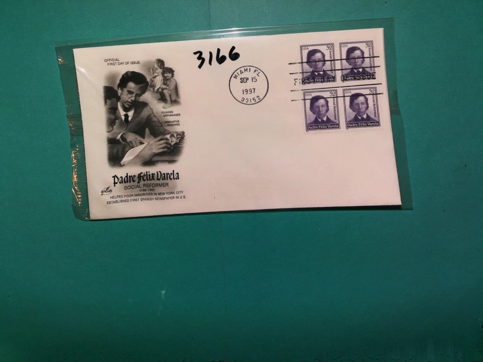 U. S.Stamp FDC- 3166 - Padre Felix Varela   -  ArtCraft cachet- comb. shipping - Image 1 of 1