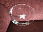 Clear glass plate CANADIAN GOOSE Etched 7 1/8" across