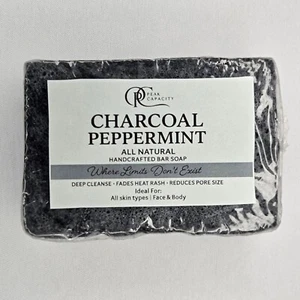Ganz natürliche Holzkohle und Pfefferminze handgefertigte Seife - Bild 1 von 4