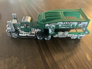 Hot Wheels Track Trucks Steamin' Gleamin Diecast Car Green Silver 2021 - Picture 1 of 8