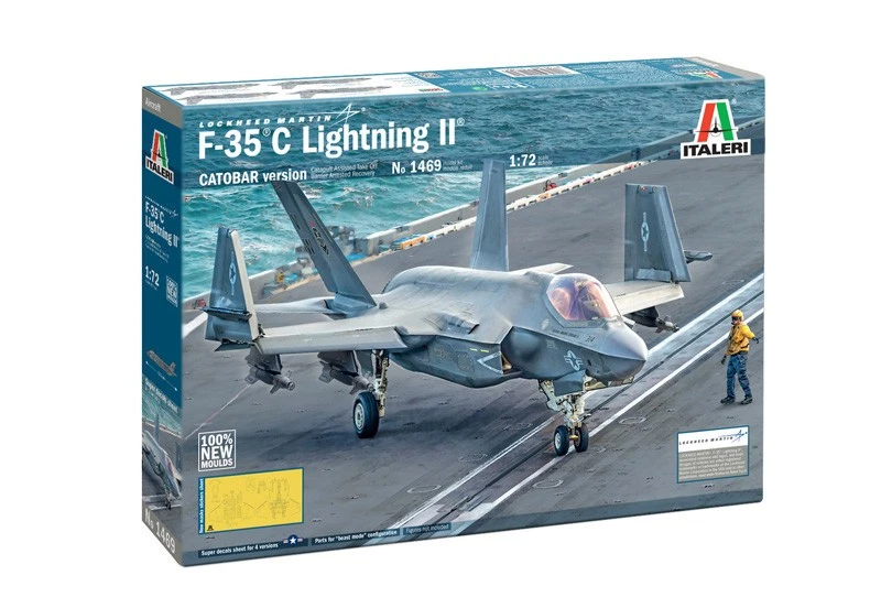 F-35C LIGHTNING II CATOBAR VERSION (4 Décos) - ITALERI 1/72 PLASTIC KIT - Photo 1/1