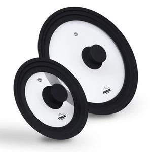 STONELINE Universaldeckel Set mit Silikonrand für Töpfe Pfannen 16/18/20 cm - Bild 1 von 4
