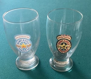 Limited Edition Newcastle 12oz Beer Glasses (2) Summer Ale & Werewolf Brand New! - Picture 1 of 1