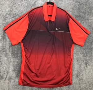 Nike Tiger Woods Collection Polo Shirt Mens 2XL Red Dri-FIT Golf 619755-660 - Picture 1 of 22