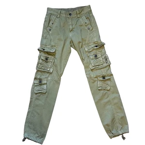 Vintage y2k japanese style cargo pants womens 29 multipocket baggy utility pants - Picture 1 of 10