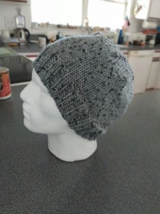 Men's One Size Hand-Knit Everyday Beanie - Gray Fleck - Picture 1 of 1