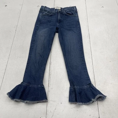 Jeans McGuire para mujer 26 azul con volantes acampanados dobladillo crudo denim corte bota recortado Foto 1 de 4