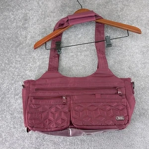 Lug Streetcar East West Shallow Tote Bag Handtasche Schultertasche rot lila - Bild 1 von 14