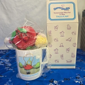 Vtg 1986 Avon Somersaults Mini Pal In Mug--Tallulah the Tomato, New Sealed Bag - Picture 1 of 17
