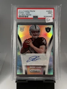 2014 Panini Prizm Auto Rookie Derek Carr #ARDC PSA 9 Prizm Silver RC /45 - Bild 1 von 1