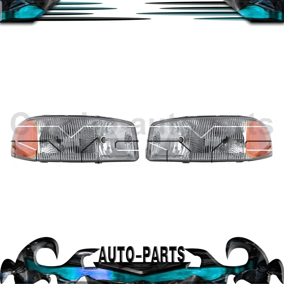 2x Conjunto de faros izquierdo derecho TYC para Sierra 1500 GMC 1999 2000 2001 2002 Foto 1 de 4
