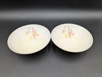 Conjunto de 2 tigelas Florence By Prolon MCM com galo de galinha melamina vintage 5,5" - Imagem 1 de 4