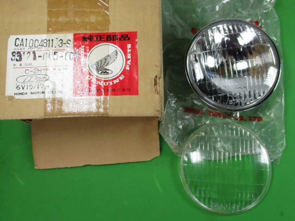 Lente e lastro para faróis Honda C100 CA100 C102 CA102🔥33121-005-000🔥NOS🔥OEM - Imagem 1 de 4
