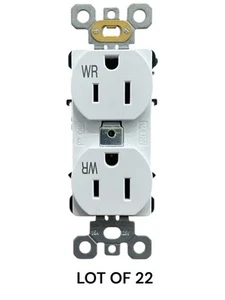 Receptáculo dúplex resistente a la intemperie Leviton 15A 125V (22 unidades) DJ - Imagen 1 de 6