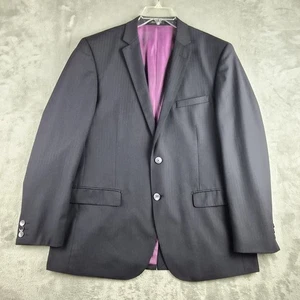 Tiglio Luxe Blazer  44R Black Slim Fit Wool Super 150s Dandy Jacket Made Italy - Picture 1 of 18