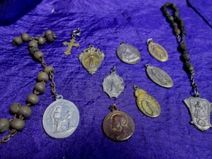 Lot Of 10 Vintage Antique Catholic And Other Religious Medals & Charms - Picture 1 of 23