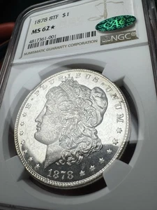 1878 8TF Morgan $1 NGC Certified MS62* MS 62 Star Grade CAC DMPL OBV - Picture 1 of 3