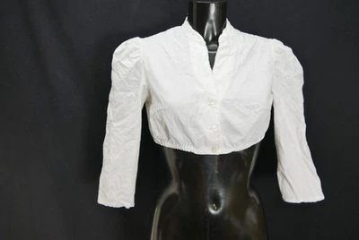 Gr.36 Dirndlbluse weiß Bluse für Dirndl C&A Baumwolle mit Spitze B11335 - Bild 1 von 4
