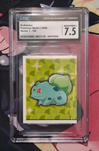 1998 Pokemon Merlin Serie 1 #188 Bulbasaur CGC 7.5 NM+ - Foto 1 di 4