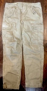 Polo Ralph Lauren Cargo Hose Herren 34x32 Militär Fallschirmjäger Chino Khaki Hellbraun - Bild 1 von 22