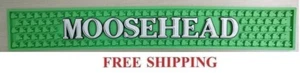 MOOSEHEAD LAGER CANADIAN BEER RUBBER BAR MAT RAIL RUNNER 23" x 3.5" NEW - Picture 1 of 1