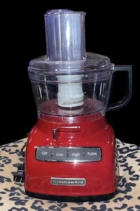 KitchenAid Model KFP0722ER Food Processor Empire Red 7 Cups - EUC - Picture 1 of 5