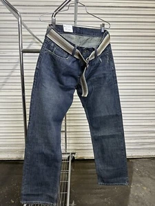 Levis Men 514 Blue Straight Fit Denim Jeans 32 x 30 with Belt “Vintage” - Picture 1 of 6