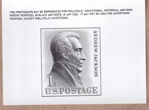 USPS press publicity photo for 1c Andrew Jackson stamp Scott 1209 - Picture 1 of 1
