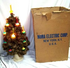 Vintage 18 Light Noma Christmas Bubble Tree #504 28" with stand & box