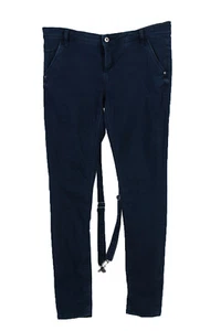 Vintage C&A Super Skinny Removable Stripe Women Jeans UK EU W34 L33 Navy - J3731 - Picture 1 of 4