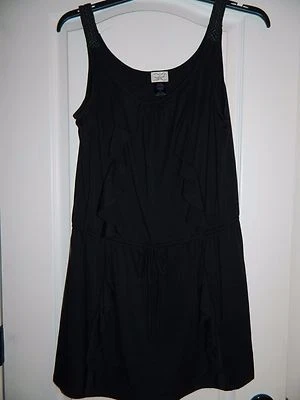 Women's Black Dress w/Pleather Braided Straps Size XL - Image 1 of 4