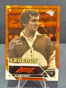 2023 Topps Cromo Zafiro Fórmula 1 F1 Alain Prost Naranja 24/25 #196 - Imagen 1 de 2