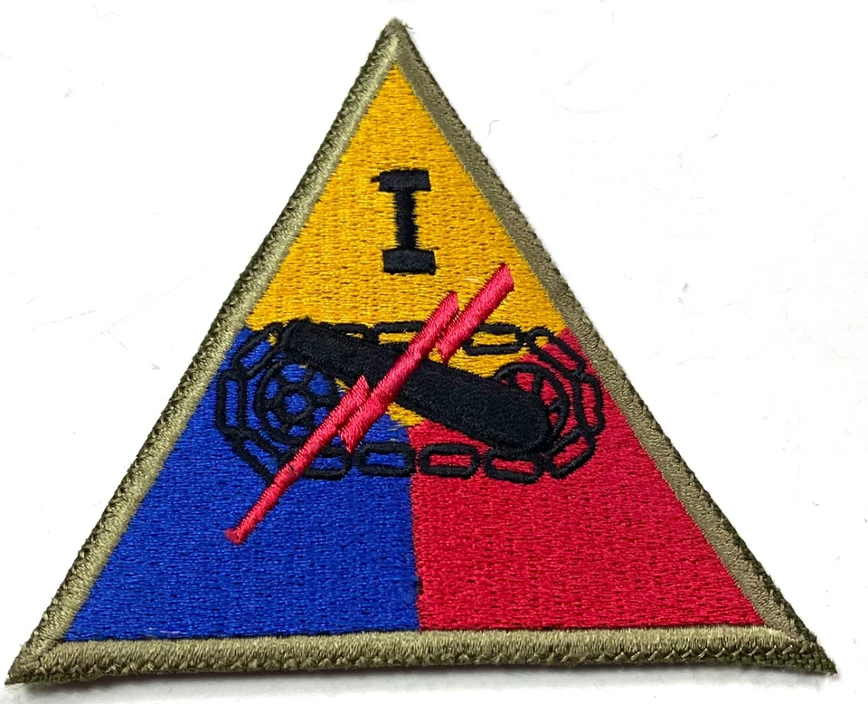 WWII US 1ST ARMORED "OLD IRONSIDES" DIVISION JACKET SLEEVE INSIGNIA PATCH - Image 1 of 1